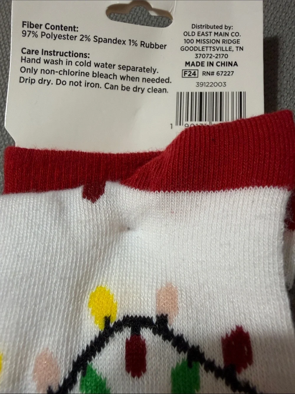 Holiday Style Ladies Light up Knee High Socks - White & Red Reindeer-NWT